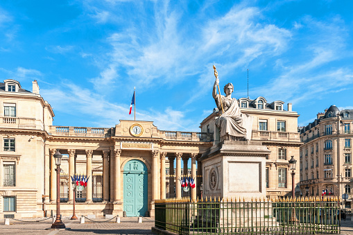 View on National Assembly building in Paris, France. October 4, 2022