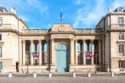 View on National Assembly building in Paris, France. October 4, 2022