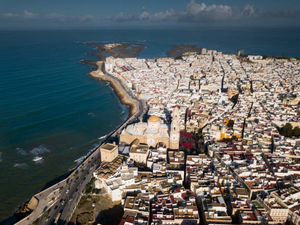 istock Aerial view of Cadiz with Cathedral 1432559383