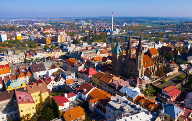 istock Flight over the city Kolin and Laba river 1432559588