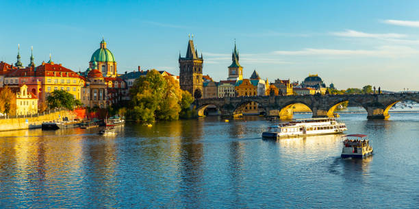 istock Prague cityscape with Charles Bridge, Czech Republic 1432559628