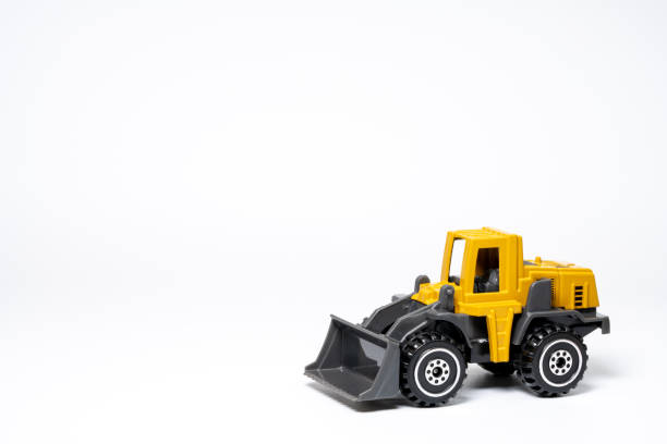 istock A model of a bulldozer on a white background. 1432559945