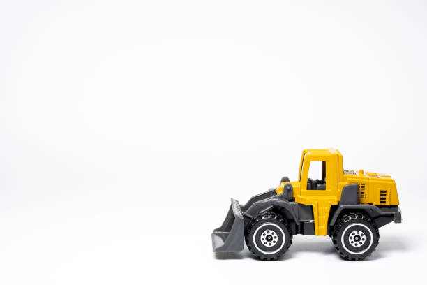 istock A model of a bulldozer on a white background. 1432559947