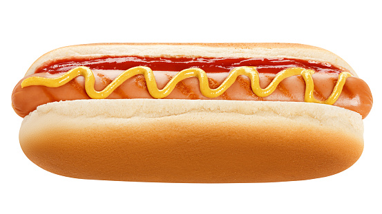Hotdog Isolated on White Background. More snacks and food ingredient photos can be found in my portfolio. Please have a look