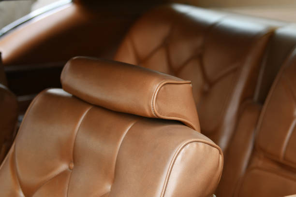 istock A brown vintage armchair in a car interior 1432566351