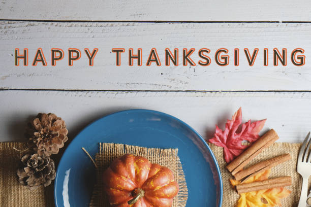 istock Happy Thanksgiving holiday decoration background 1432568121