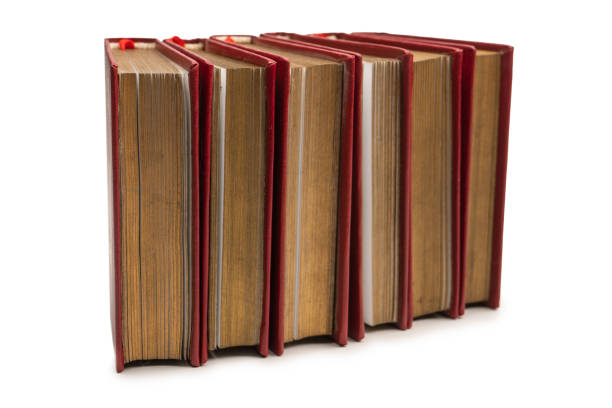 istock Old books isolated on white background. 1432569346