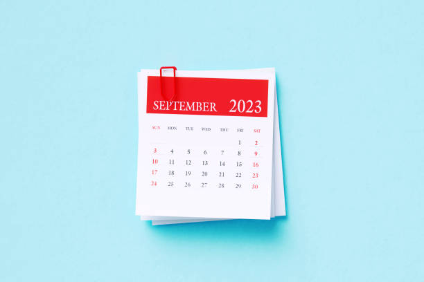 istock Post It September 2023 Calendar On Blue Background 1432572051