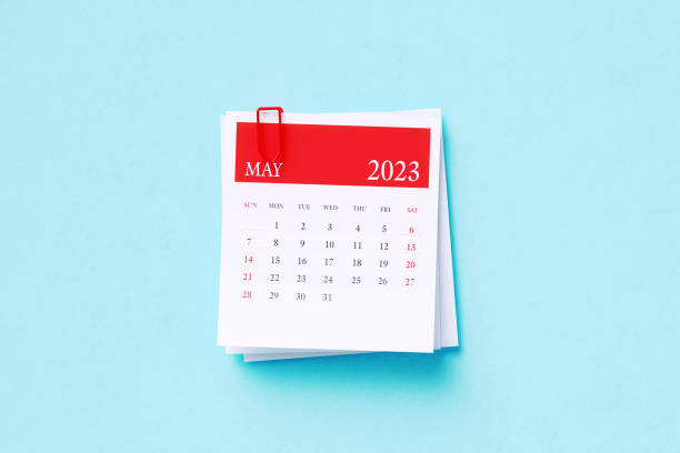 istock Post It May 2023 Calendar On Blue Background 1432572169