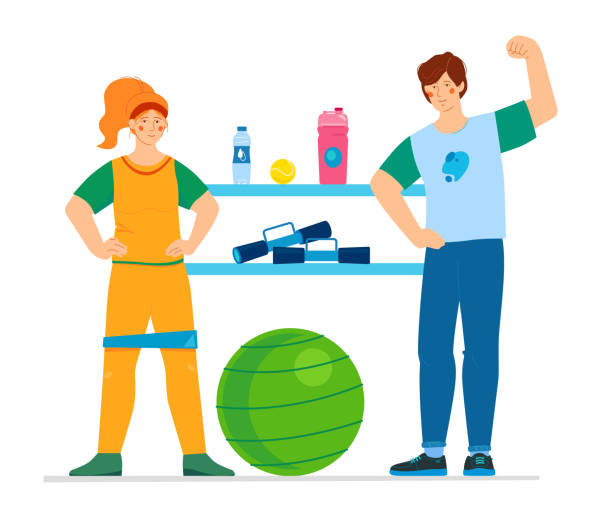 Joint Sports Activities Modern Colored Vector Poster Stock Illustration -  Download Image Now - iStock