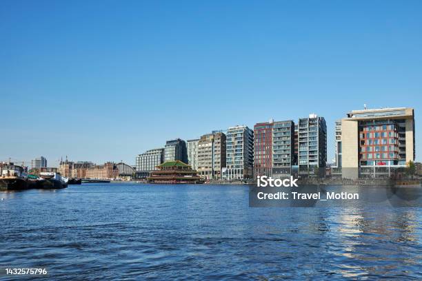 Cityscape Of Oosterdokskade Waterfront Architecture In Amsterdam Stock Photo - Download Image Now