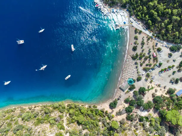 Photo of An aerial view of beautiful Mugla Dalaman Sarsala Bay