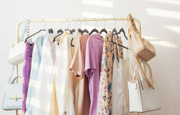 istock female  capsule summer wardrobe in  white room 1432579714