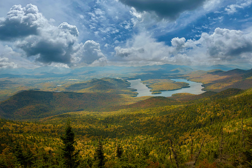 High Elevation Lake Placid View  in Autumn in New York