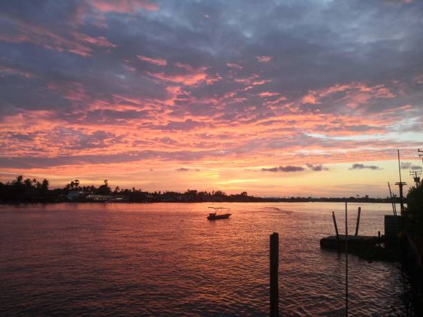 istock Beautiful sunset Chao Phraya River, Thailand. 1432583257