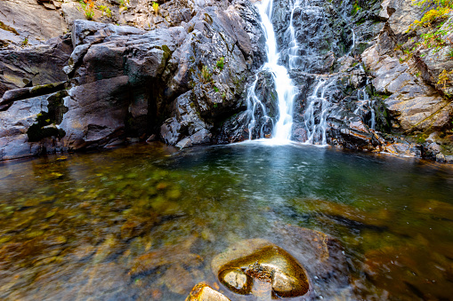 Goose Creek Falls hike in the mountains near Brundage Ski Resort