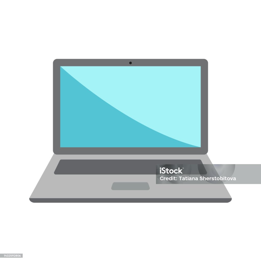 Laptop Intake Vector A Laptop Computer Vector Image Stock Illustration - Download Image Now ...