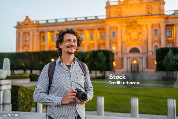 Young Tourist Enjoying The View Of The City Stock Photo - Download Image Now - Adult, Adults Only, Adventure
