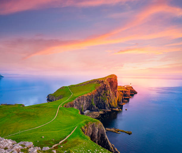 istock Skye island Nest Point lighthouse in Highlands Scotland UK 1432598198
