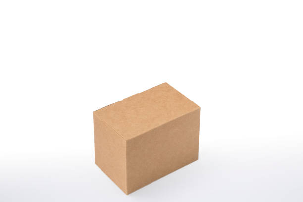 istock Box isolated on white background with clipping path, Blank cardboard mockup vector illustration. 1432600426