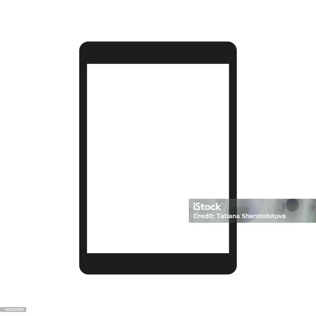 Tablet Simple Vector Tablet Vector Image Stock Illustration - Download Image Now - Black ...