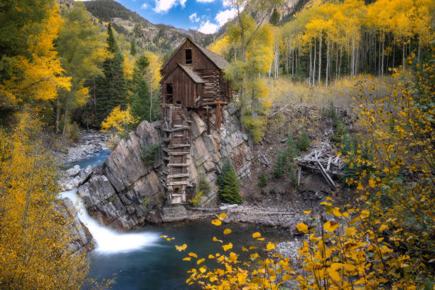 istock Crystal Mill in Colorado during fal season 1432602951