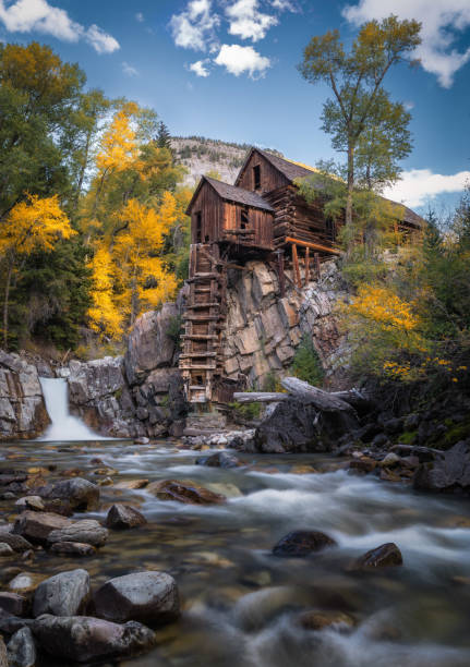 istock Crystal Mill in Colorado during fal season 1432603044
