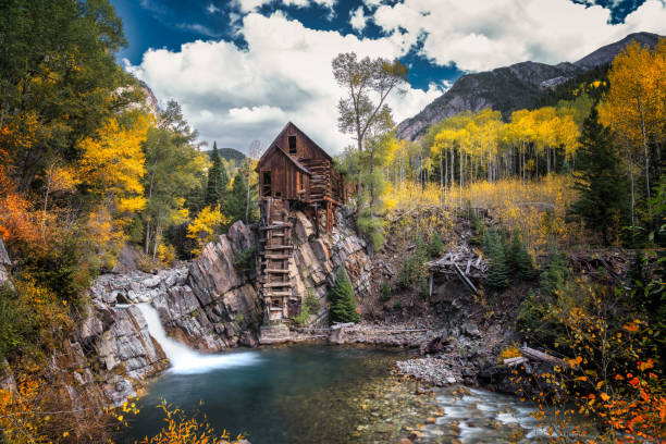 istock Crystal Mill in Colorado during fal season 1432603092