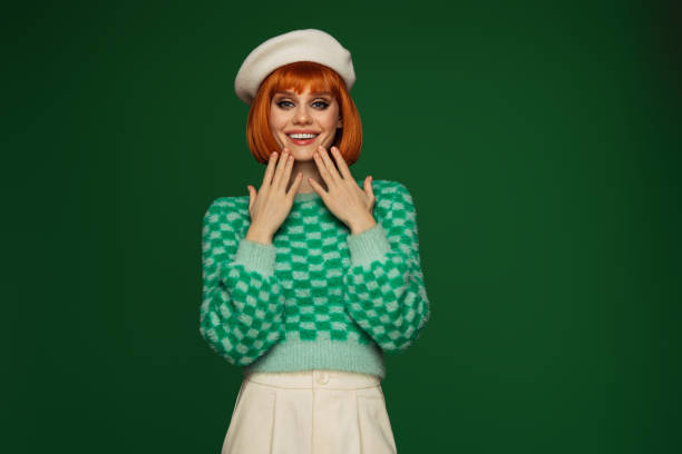 istock Beautiful emotional woman with bright make-up 1432608898