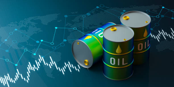 Oil Barrels With Chart In The Investment Market Data Business 3d Illustration Oil Barrels With Chart In The Investment Market Data Business 3d Illustration opec stock pictures, royalty-free photos & images