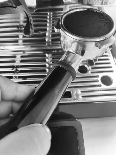 Making coffee - freshly ground coffee