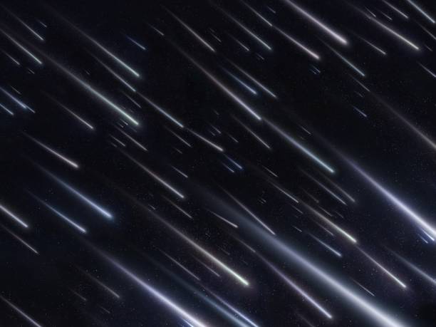 istock Beautiful meteor shower. Star rain, falling stars. 1432628428