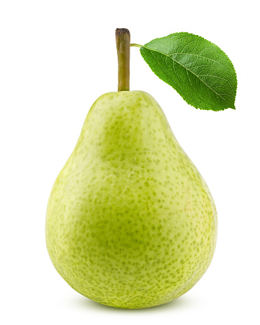 pear, isolated on white background, clipping path, full depth of field