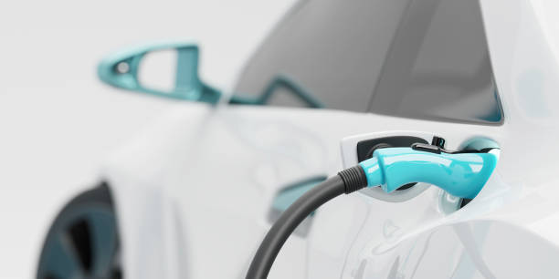 istock Electric vehicle EV car with Energy Station Charging Main object soft Focus 3D Rendering 1432633510
