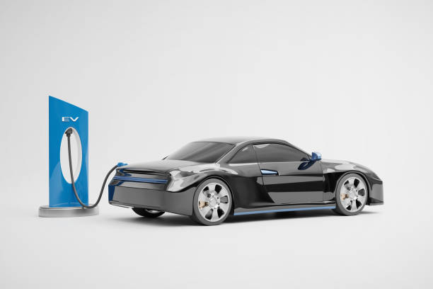 istock Electric vehicle EV car with Energy Station Charging 3D Rendering 1432633521