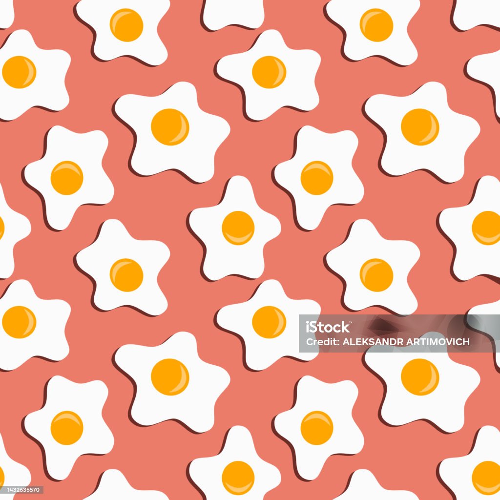 Screamless Patterns Seamless Pattern With Scrambled Eggs Stock Illustration - Download ...