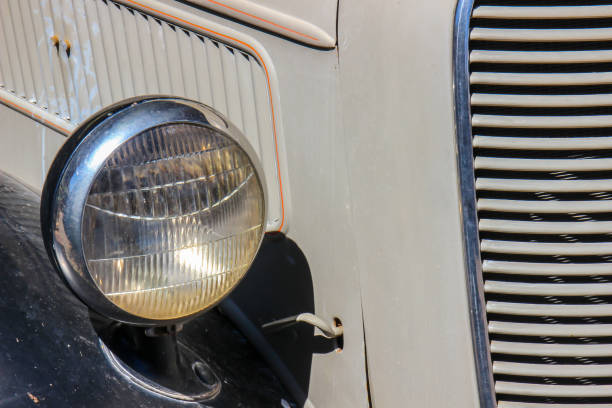 istock Old Glass Headlight Off Antique Car 1432648894