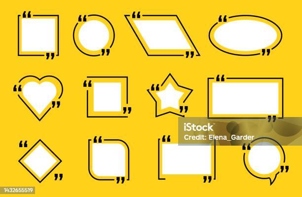 Text Box Machine Picture Frame Quote Box Frames Set Textbox Frame Design Template Stock Illustration ...