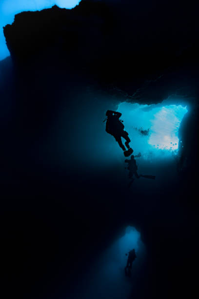 istock Divers in the Famous Blue Holes, Palau, Micronesia 1432659198