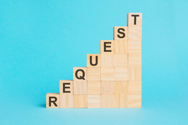 istock the word REQUEST is written on a wooden cubes, concept 1432671696