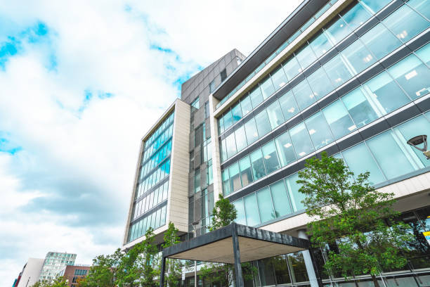 istock Modern skyscrapers in business district 1432675866