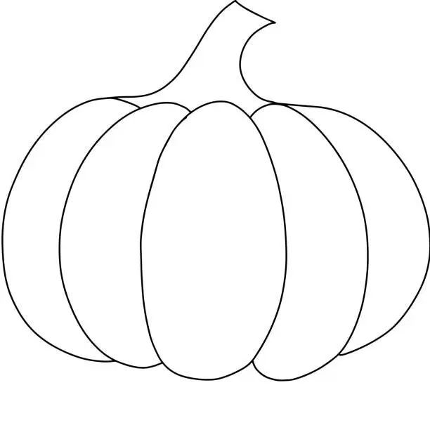 Vector illustration of Isolated illustration of a pumpkin. Halloween lantern with a face. Jack o lantern