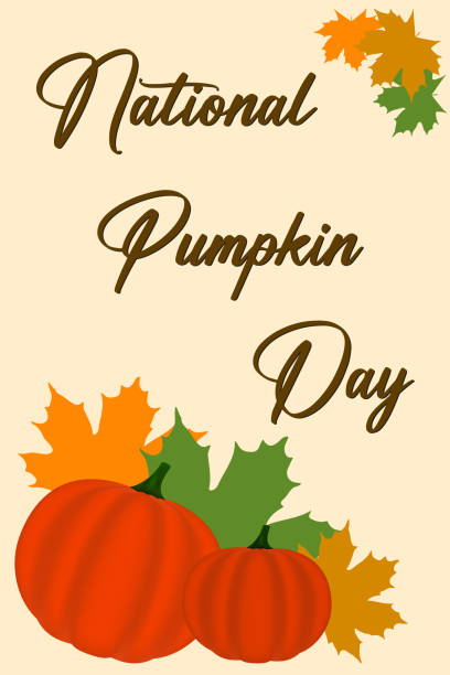 istock Postcard with symbols of the state for a pumpkin. made in a realistic style. 1432683397