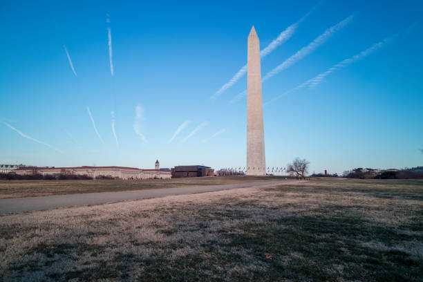 Washington Monument and National Mall In DC - Winter
