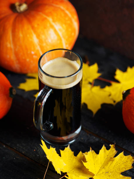 istock Autumn beer. Dark Pumpkin Ale 1432686303