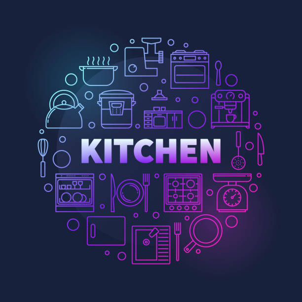 90+ Dark Kitchen Table Background Illustrations, Royalty-Free Vector ...