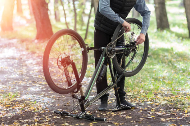istock Bicycle chain repair. Close up. 1432689843