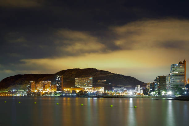 istock Alicante at night from Albufera beach. 1432691420