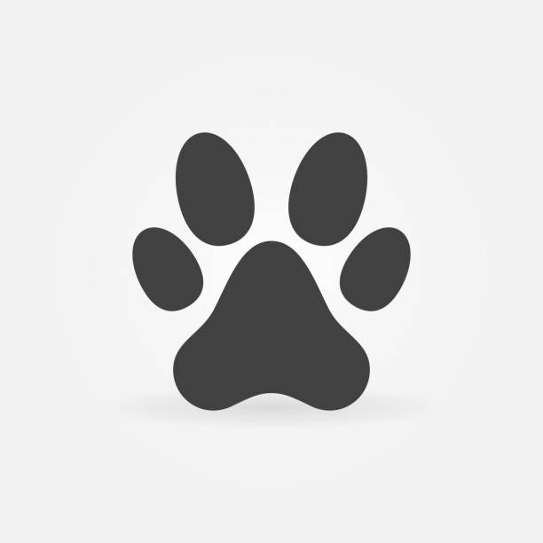 istock Dog or Cat Paw Print vector concept minimal icon or logo 1432695646