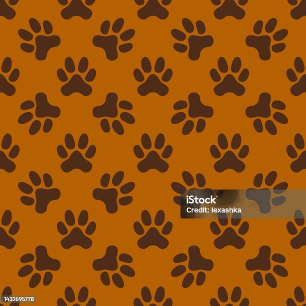 Paw Pattern Gui Paw Print Vector Creative Seamless Repeating Pattern Stock Illustration ...